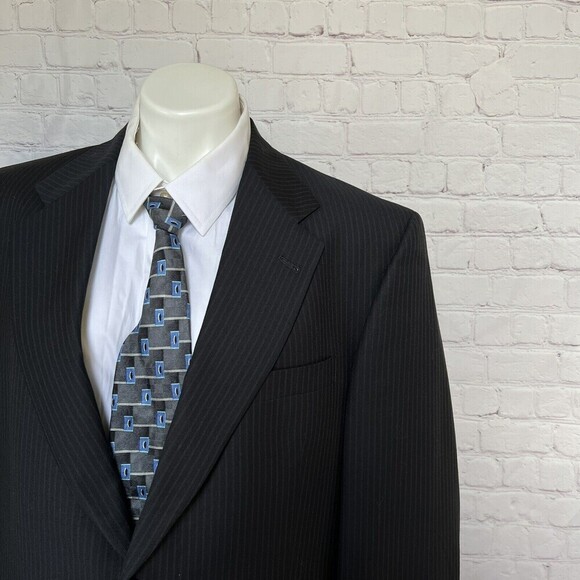 Hart Schaffner Marx Wool Sport Coat Blue Suit Blazer Jacket Size 42S - Picture 1 of 11